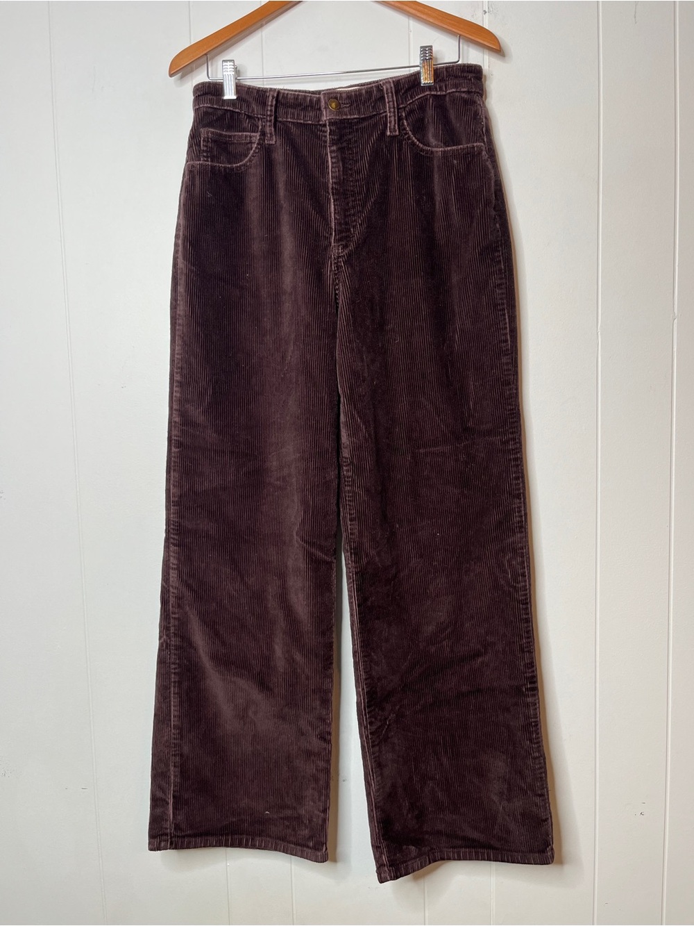 Universal Thread High Rise Wide Leg Dark Brown Corduroy Pants Size 12